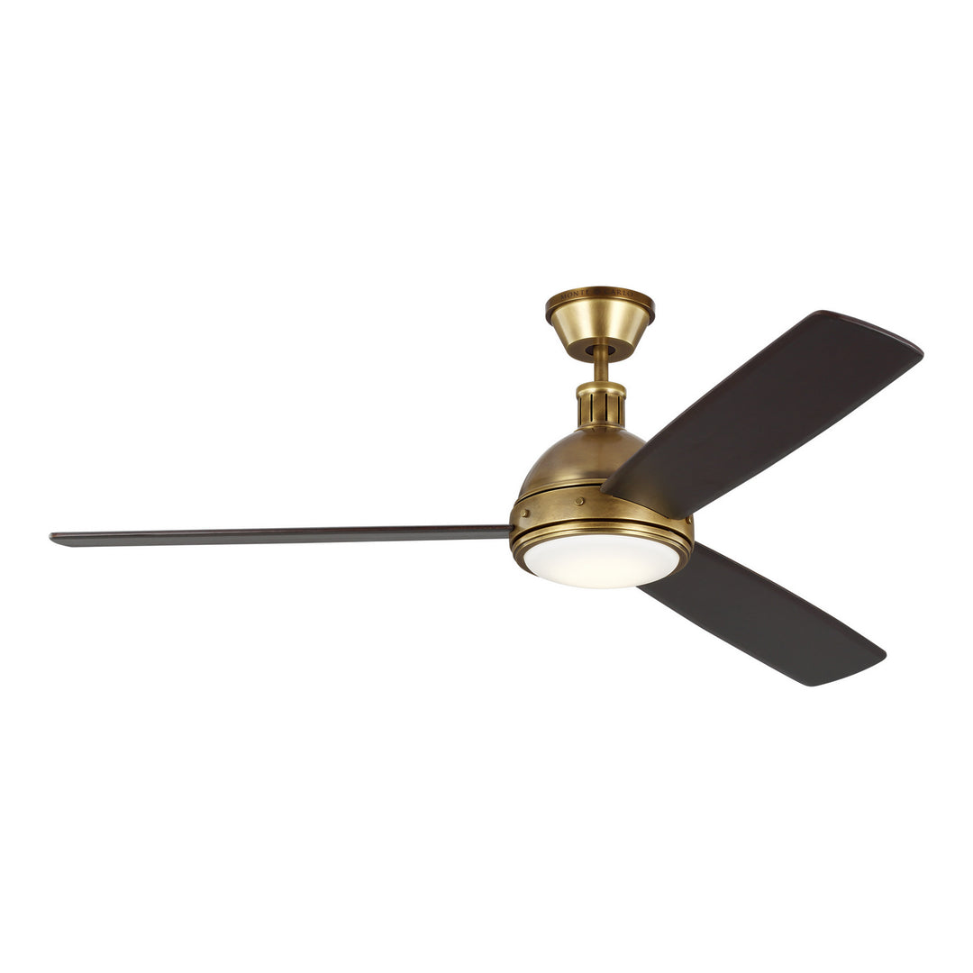 Visual Comfort Fan Hicks 60 3HCKR60HABD Ceiling Fan - Hand Rubbed Antique Brass, Dark Mahogany/Dark Mahogany/