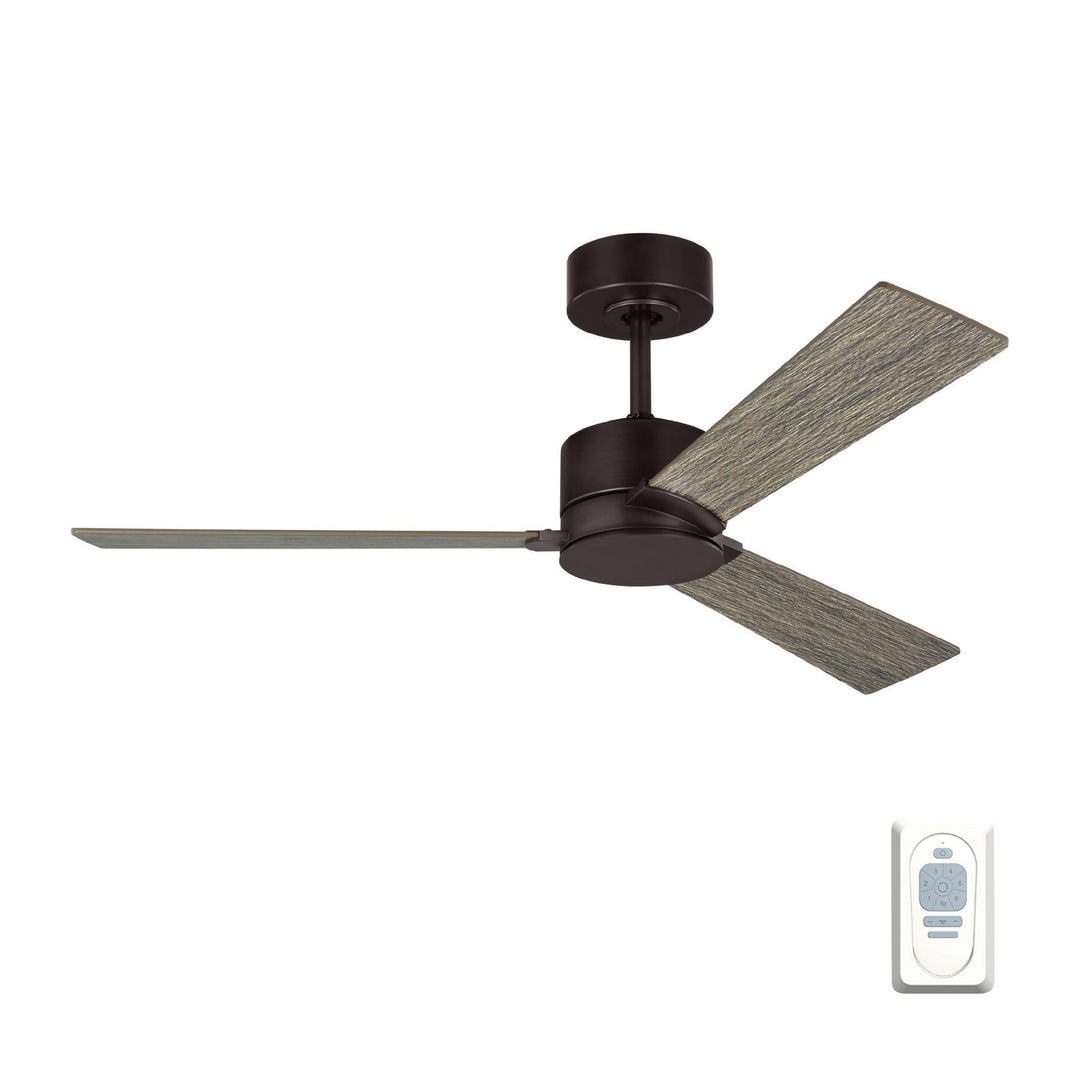 Visual Comfort Fan Rozzen 44 3ROZR44AGP Ceiling Fan - Aged Pewter, Light Grey Weathered Oak/Light Grey Weathered Oak/