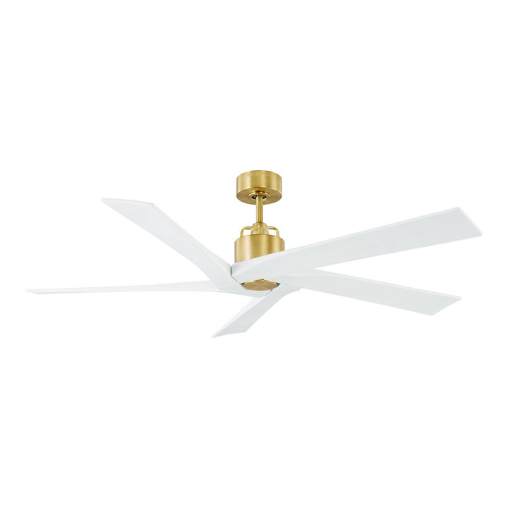 Visual Comfort Fan Aspen 56 5ASPR56BBS Ceiling Fan - Burnished Brass, Matte White/Matte White/