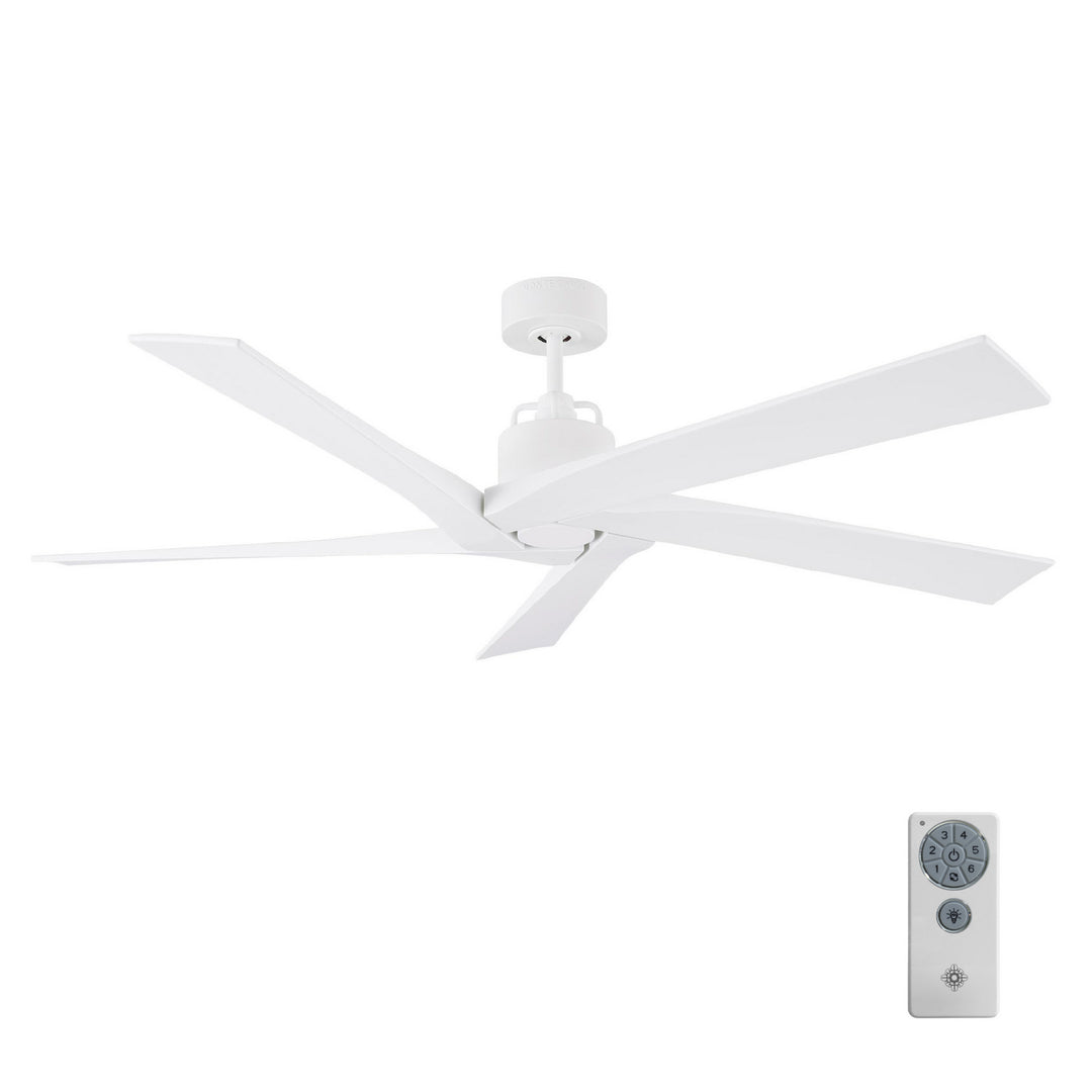 Visual Comfort Fan Aspen 56 5ASPR56RZW Ceiling Fan - Matte White, Matte White/Matte White/