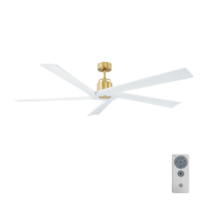 Visual Comfort Fan Aspen 70 5ASPR70BBS Ceiling Fan - Burnished Brass, Matte White/Matte White/