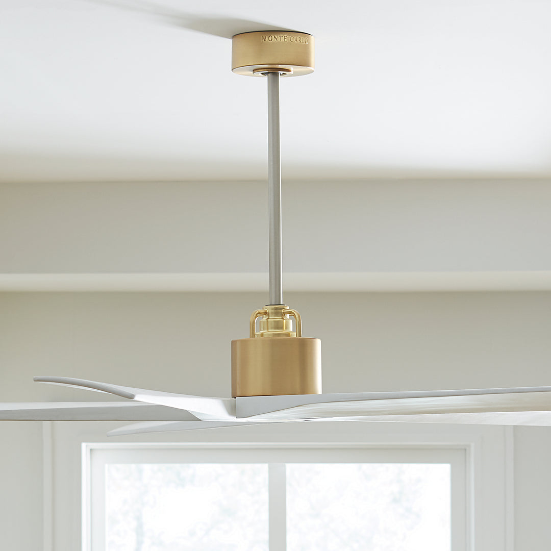 Visual Comfort Fan Aspen 70 5ASPR70BBS Ceiling Fan - Burnished Brass, Matte White/Matte White/