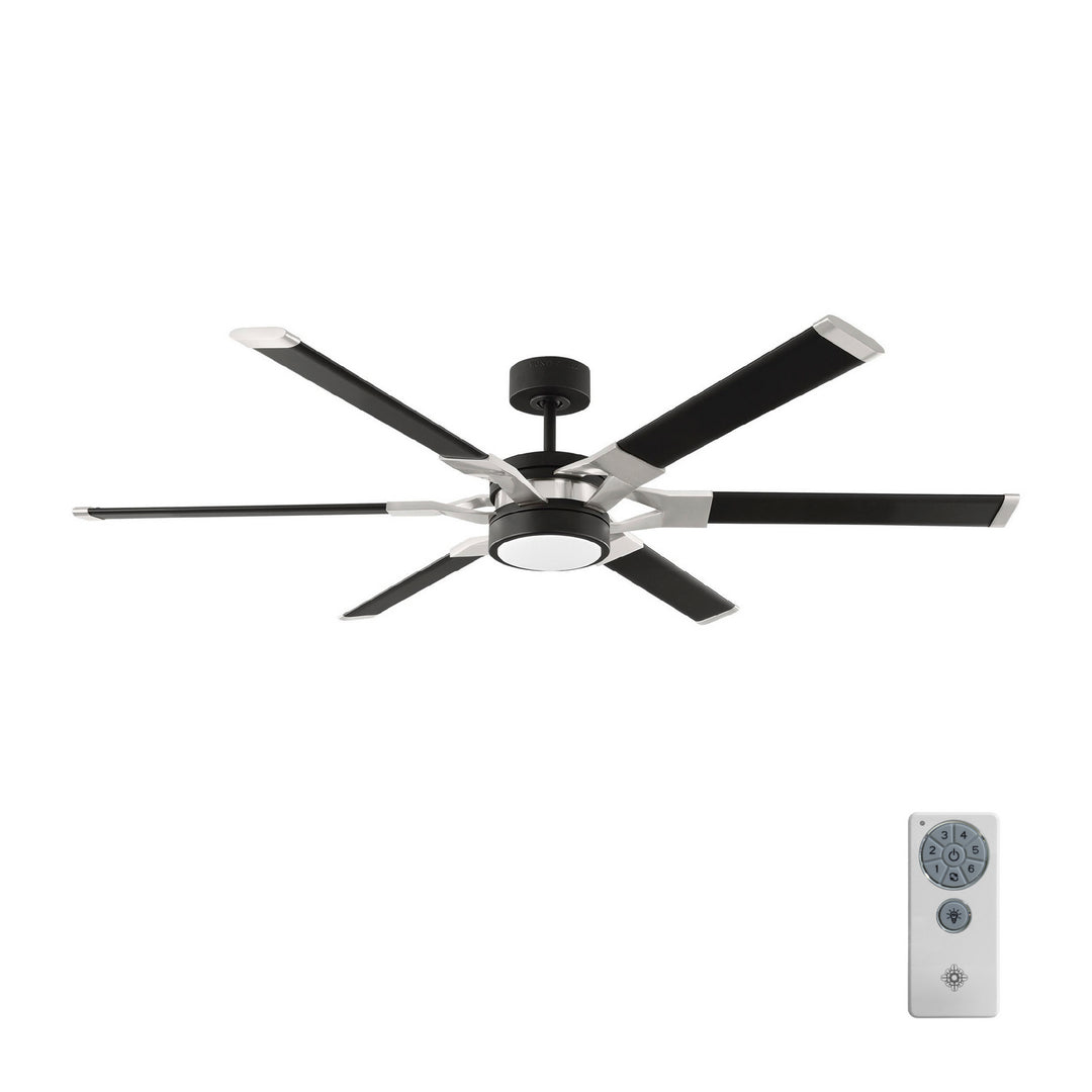 Visual Comfort Fan Loft 62 6LFR62MBKD Ceiling Fan - Midnight Black, Midnight Black/Midnight Black/