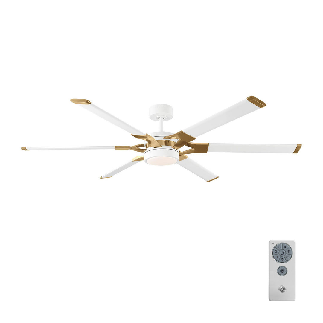 Visual Comfort Fan Loft 62 6LFR62RZWBBSD Ceiling Fan - Matte White, Matte White/Matte White/