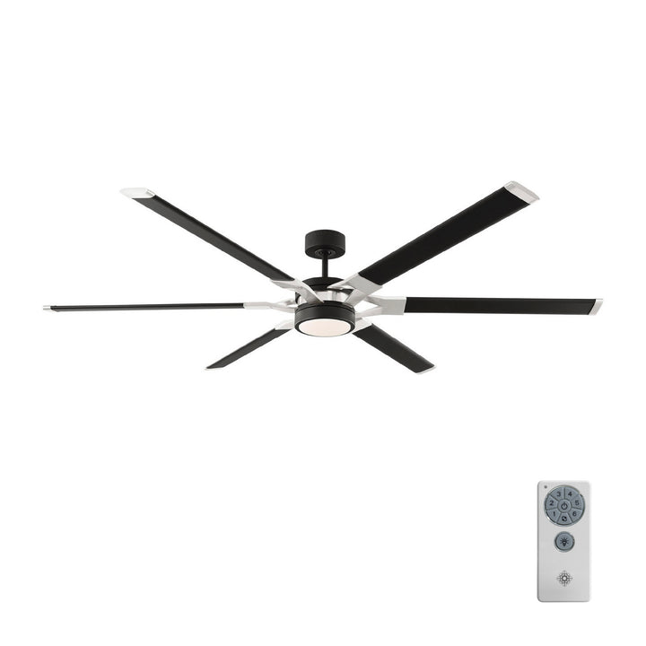 Visual Comfort Fan Loft 72 6LFR72MBKD Ceiling Fan - Midnight Black, Midnight Black/Midnight Black/