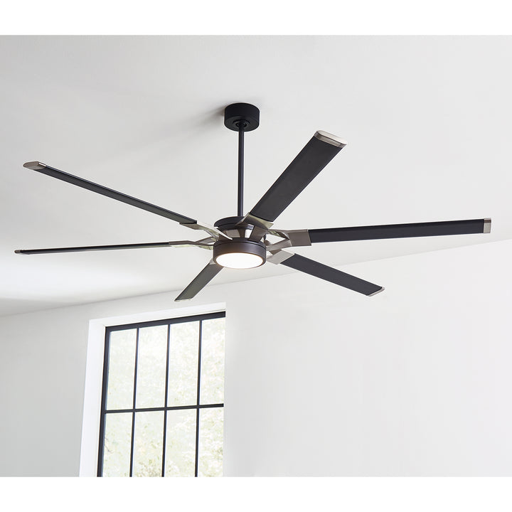 Visual Comfort Fan Loft 72 6LFR72MBKD Ceiling Fan - Midnight Black, Midnight Black/Midnight Black/