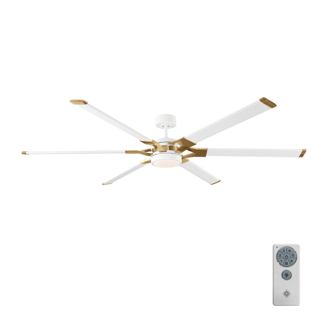 Visual Comfort Fan Loft 72 6LFR72RZWBBSD Ceiling Fan - Matte White, Matte White/Matte White/