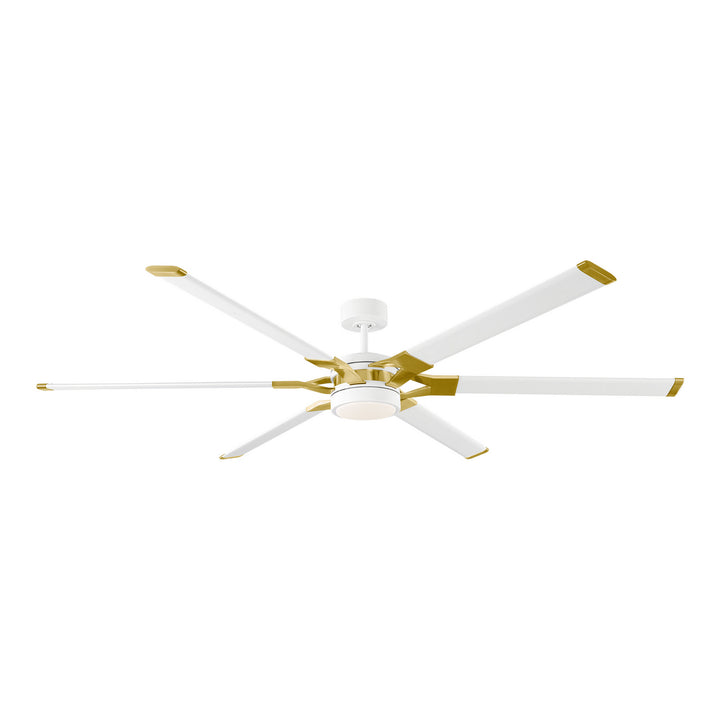 Visual Comfort Fan Loft 72 6LFR72RZWBBSD Ceiling Fan - Matte White, Matte White/Matte White/