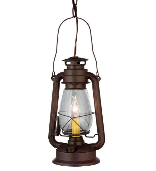 Meyda Tiffany Lighting 114828 Miners Lantern One Light Mini Pendant Outdoor Bronze / Dark