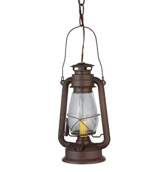 Meyda Tiffany Lighting 114828 Miners Lantern One Light Mini Pendant Outdoor Bronze / Dark