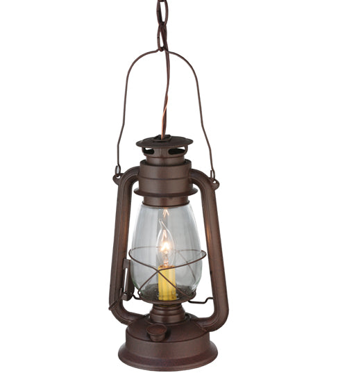 Meyda Tiffany Lighting 114828 Miners Lantern One Light Mini Pendant Outdoor Bronze / Dark