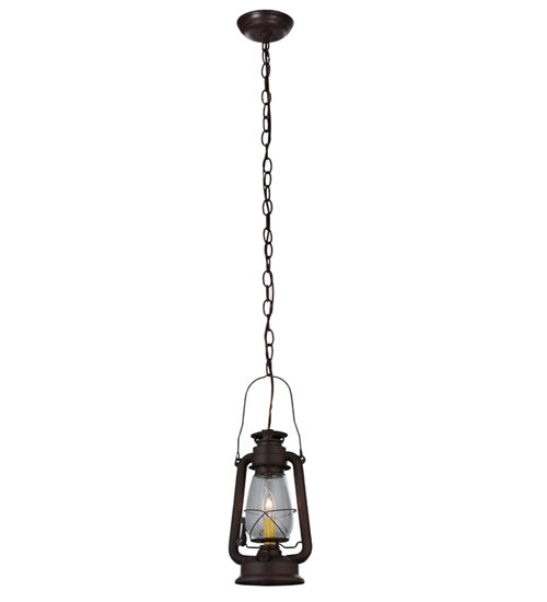 Meyda Tiffany Lighting 114828 Miners Lantern One Light Mini Pendant Outdoor Bronze / Dark