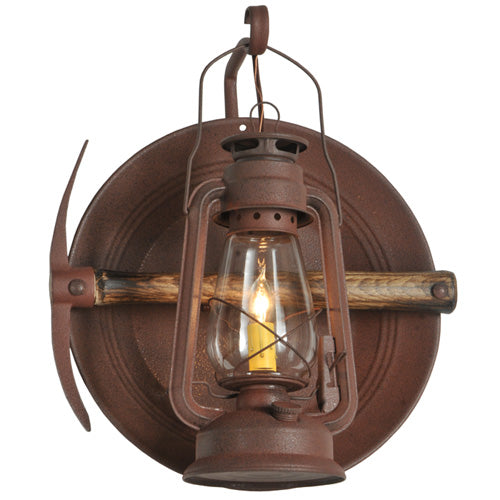 Meyda Tiffany Miners Lantern 114829 Wall Light - Red Rust