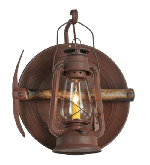 Meyda Tiffany Miners Lantern 114829 Wall Light - Red Rust