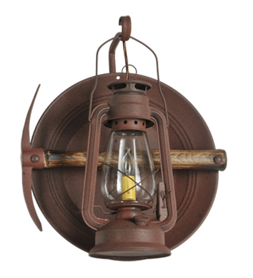 Meyda Tiffany Miners Lantern 114829 Wall Light - Red Rust