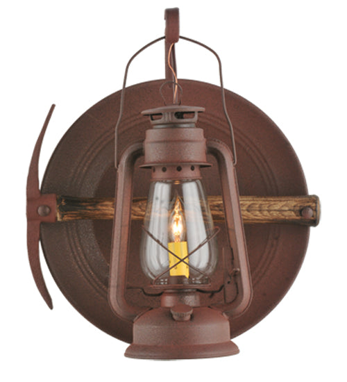 Meyda Tiffany Miners Lantern 114829 Wall Light - Red Rust