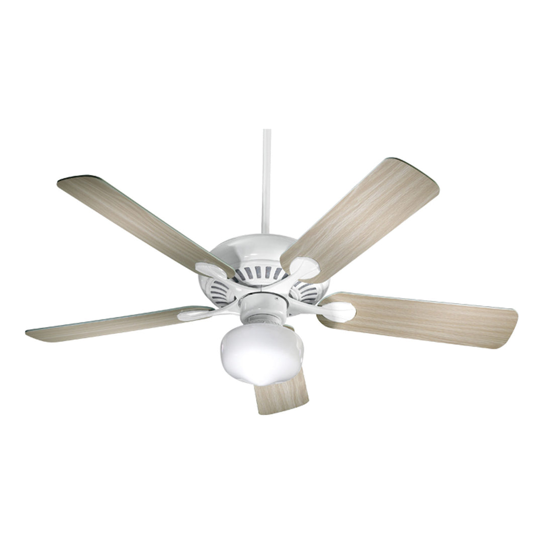 Quorum Pinnacle 91525-6 Ceiling Fan 52 in. - White, Washed Oak/White