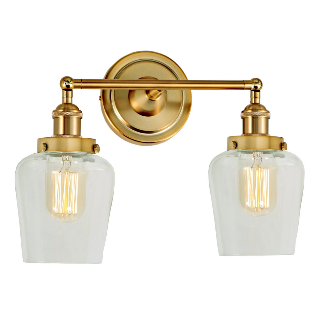 JVI Designs Soho 1252-10 S9 Bath Vanity Light 16 in. wide - Satin Brass