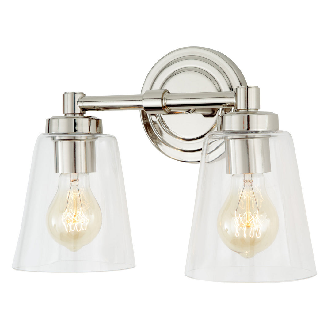 JVI Designs Wilshire 462-15 Bath Vanity Light 13 in. wide - Polished Nickel