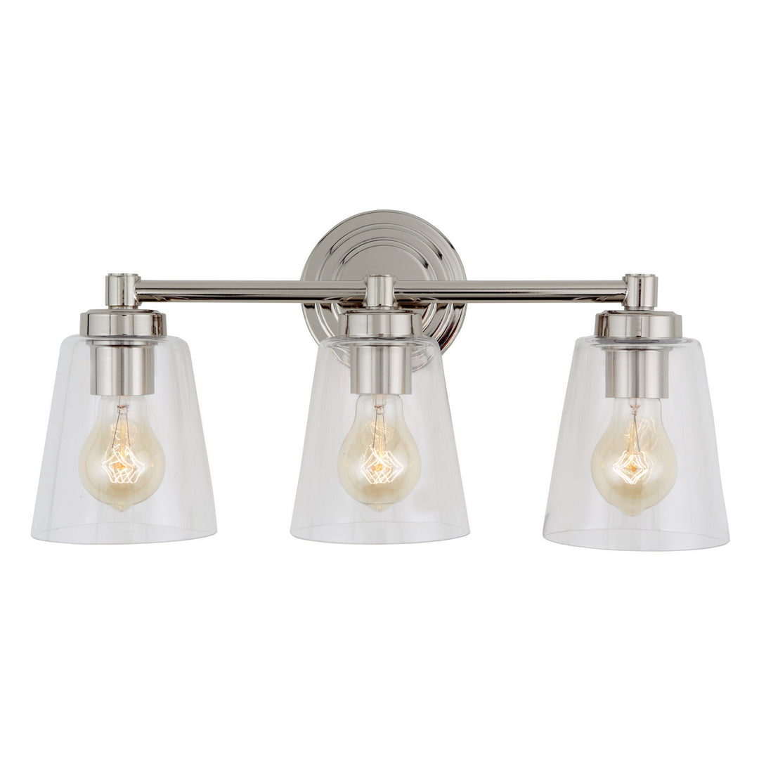 JVI Designs Wilshire 463-15 Bath Vanity Light 20 in. wide - Polished Nickel