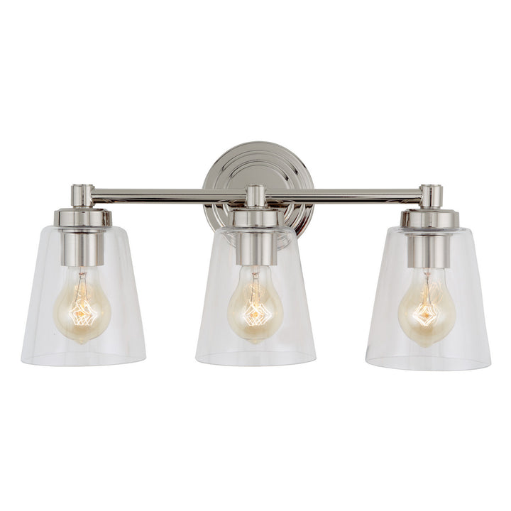 JVI Designs Wilshire 463-15 Bath Vanity Light 20 in. wide - Polished Nickel