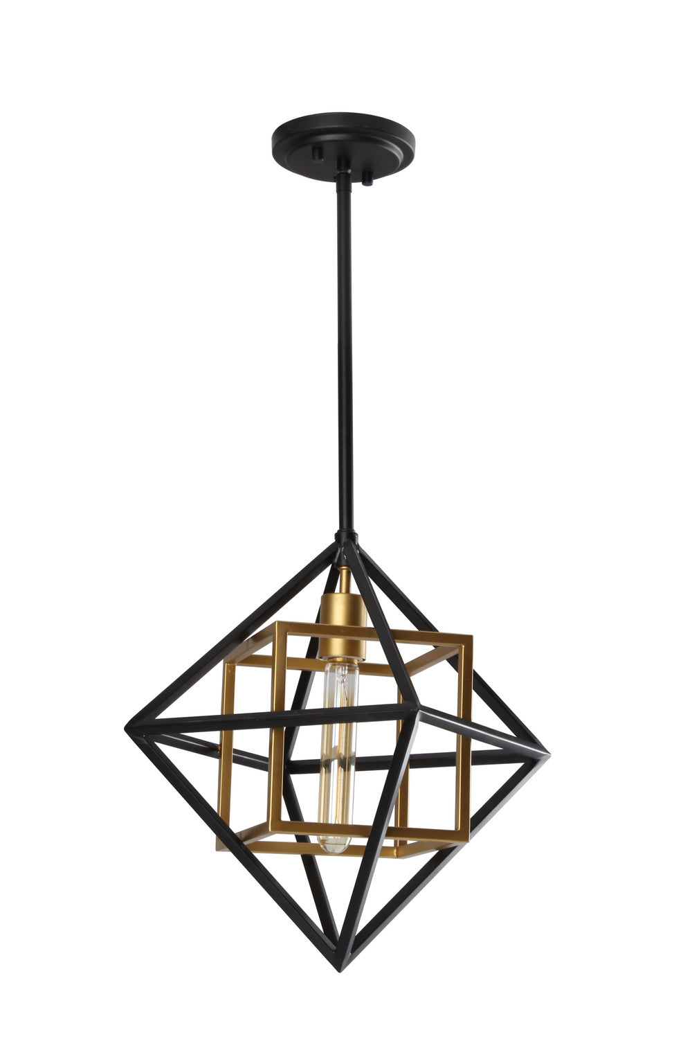 Eglo Pryor 204682A Pendant Light - Antique Gold/Black