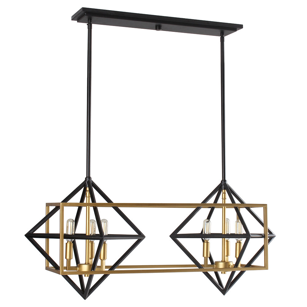 Eglo Pryor 204684A Pendant Light - Antique Gold/Black