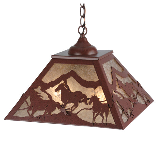Meyda Tiffany Running Horses 114903 Pendant Light - Rust