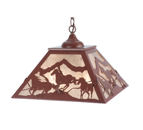 Meyda Tiffany Running Horses 114903 Pendant Light - Rust