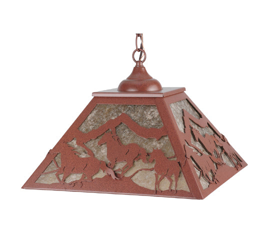Meyda Tiffany Running Horses 114903 Pendant Light - Rust