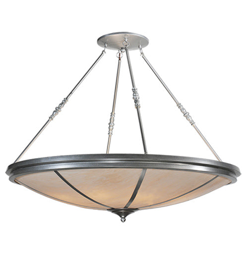 Meyda Tiffany Commerce 114904 Pendant Light - Nickel Faux Alabaster Acrylic Sb In