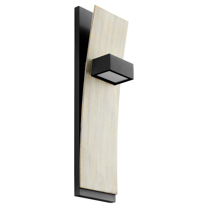 Oxygen Dario 3-400-1541 Wall Sconce Light - Black W/ Weathered Oak