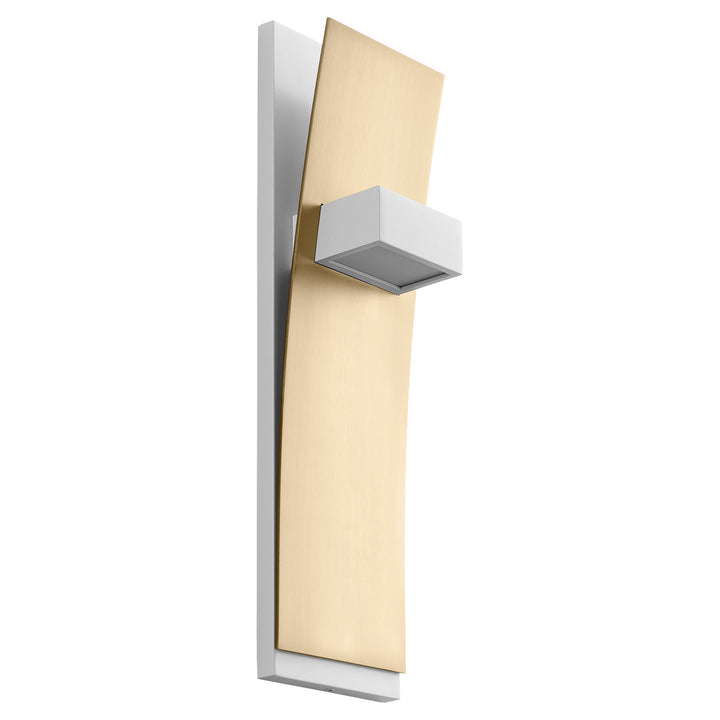 Oxygen Dario 3-400-640 Wall Sconce Light - White W/ Aged Brass