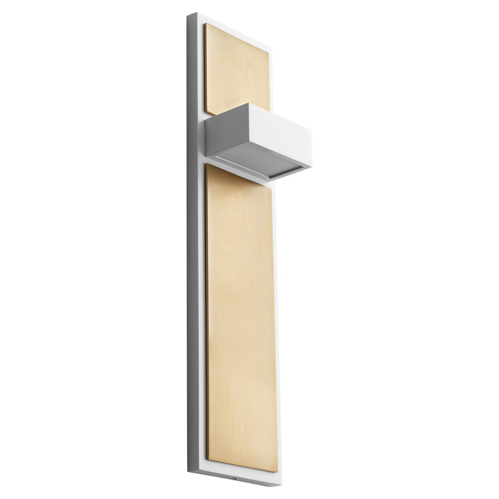 Oxygen Guapo 3-401-640 Wall Sconce Light - White W/ Aged Brass