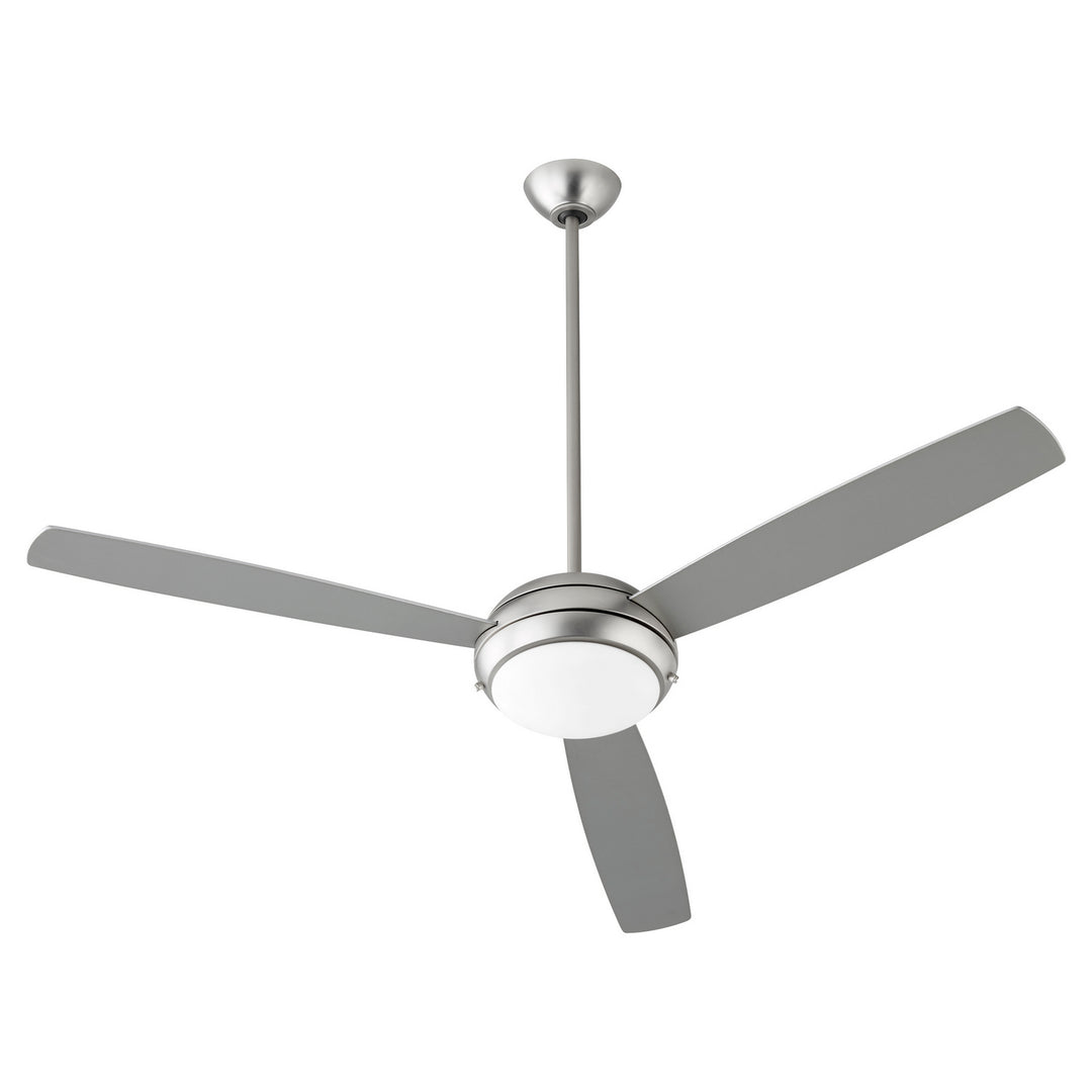 Quorum Expo 20603-65 Ceiling Fan - Satin Nickel, Silver/Weathered Gray