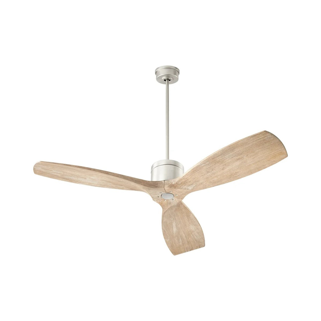 Quorum Lurus 30643-65 Ceiling Fan - Satin Nickel, Weathered Gray