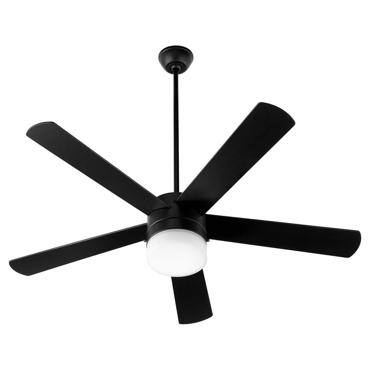 Quorum Maxwell 37525-59 Ceiling Fan 52 in. - Matte Black, Matte Black/Weathered Gray