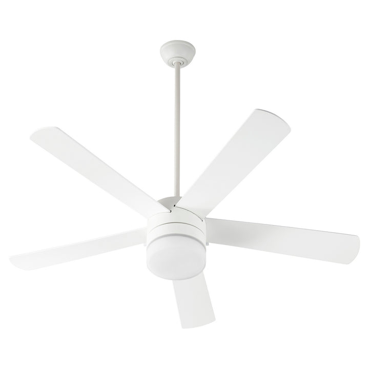 Quorum Maxwell 37525-8 Ceiling Fan 52 in. - Studio White, Studio White/Weathered Gray