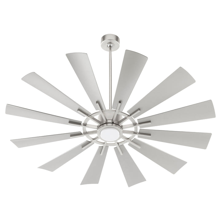 Quorum Cirque 46012-65 Ceiling Fan 60 in. - Satin Nickel, Silver