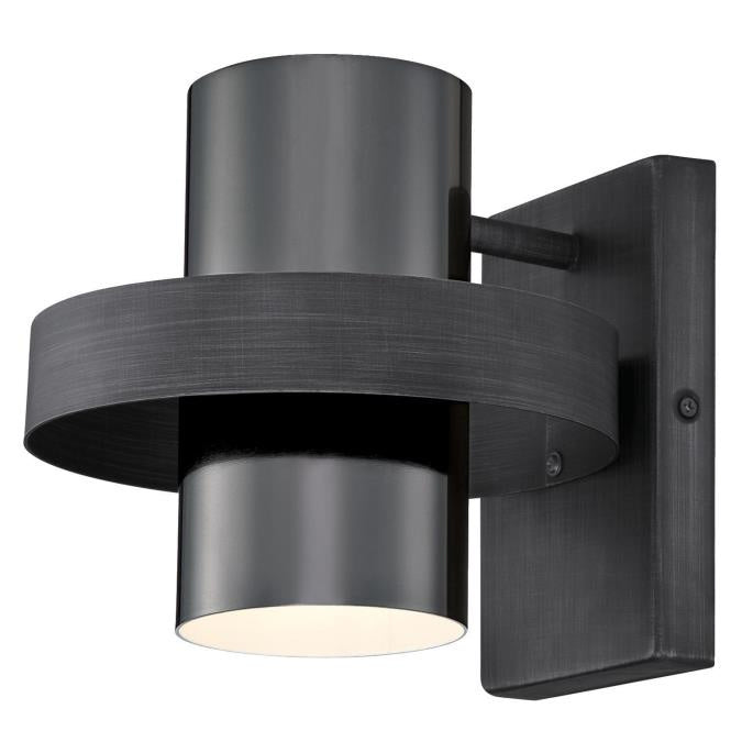 Westinghouse Exton 6369100 Wall Sconce Light - Distressed Aluminum And Gun Metal