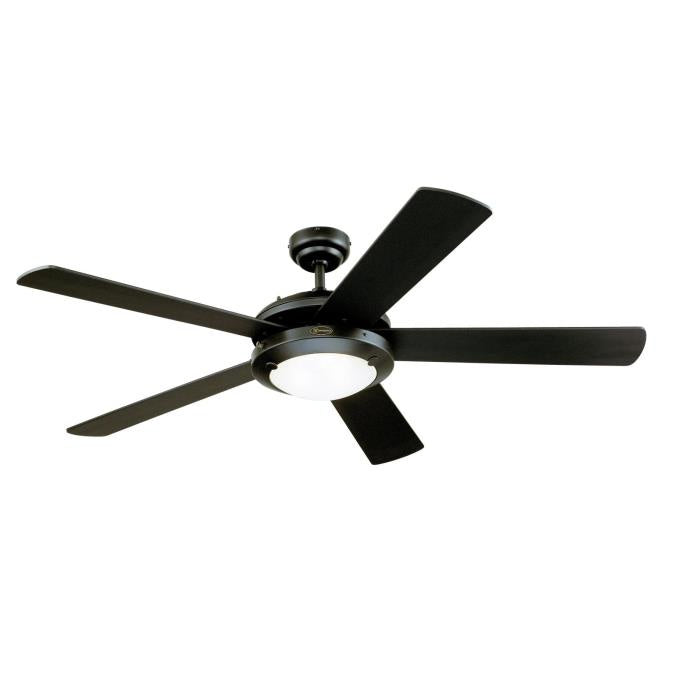 Westinghouse Comet 7224200 Ceiling Fan - Matte Black, Matte Black / Marble/