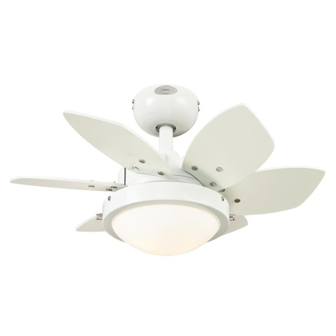 Westinghouse Quince 7224700 Ceiling Fan - White, White / Beech/