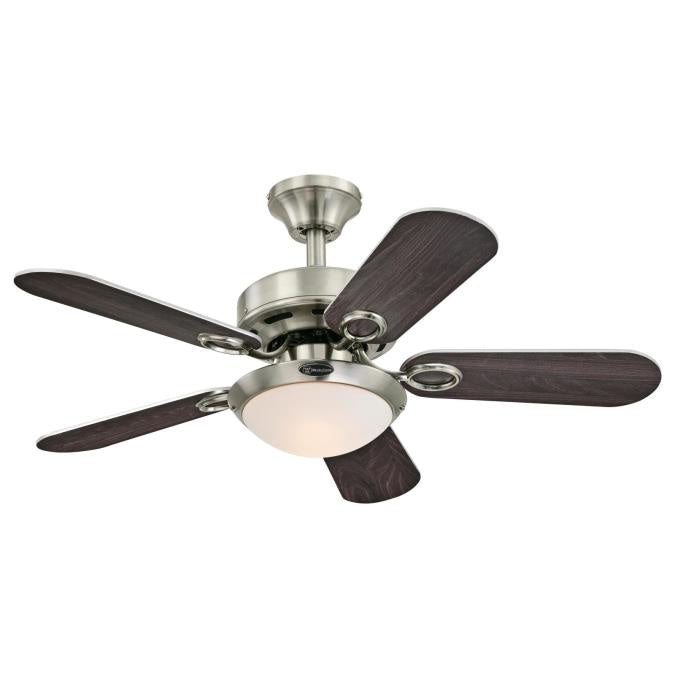 Westinghouse Cassidy 7230300 Ceiling Fan - Brushed Nickel, Wengue / Silver/