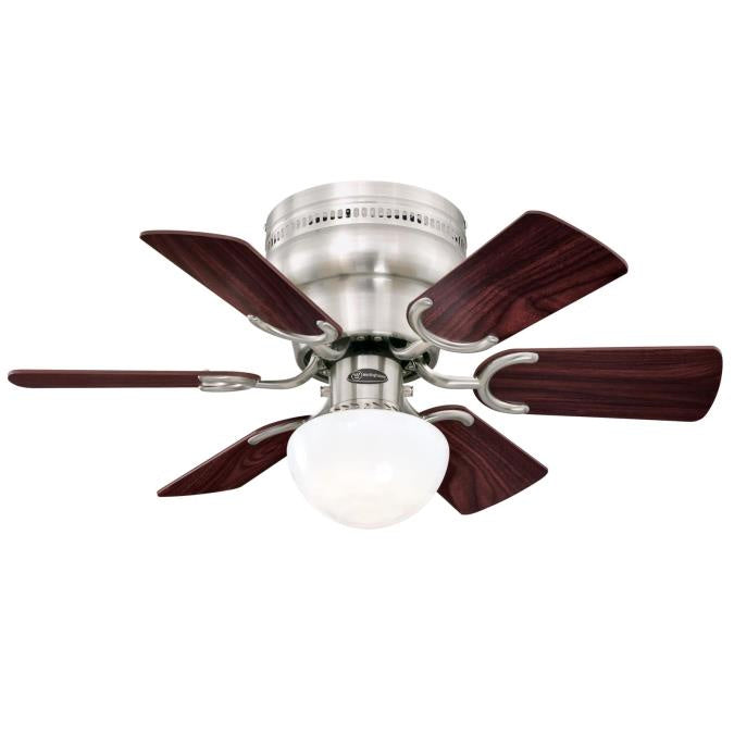 Westinghouse Petite 7230700 Ceiling Fan - Brushed Nickel, Rosewood / Light Maple/