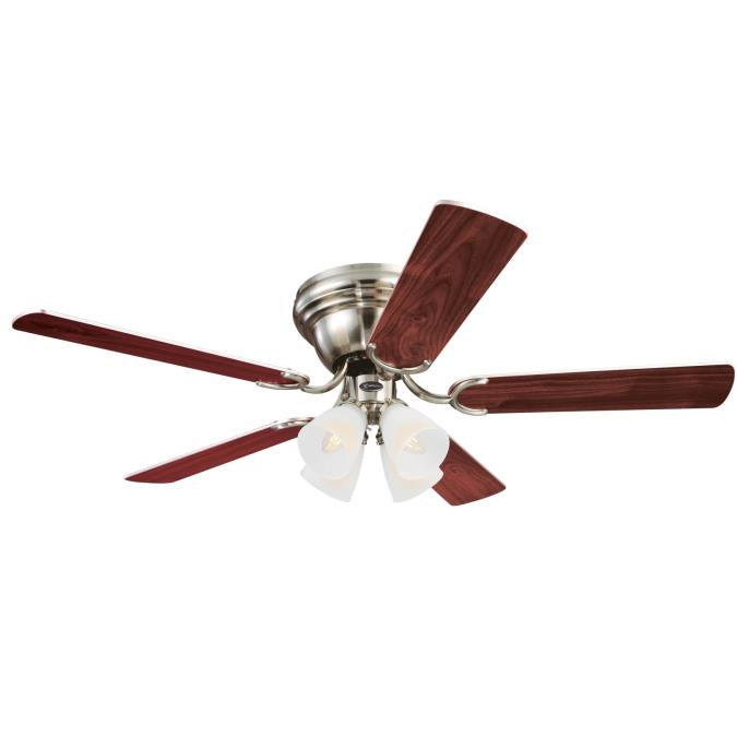 Westinghouse Contempra Iv 7232000 Ceiling Fan - Brushed Nickel, Rosewood / Bird'S Eye Maple/