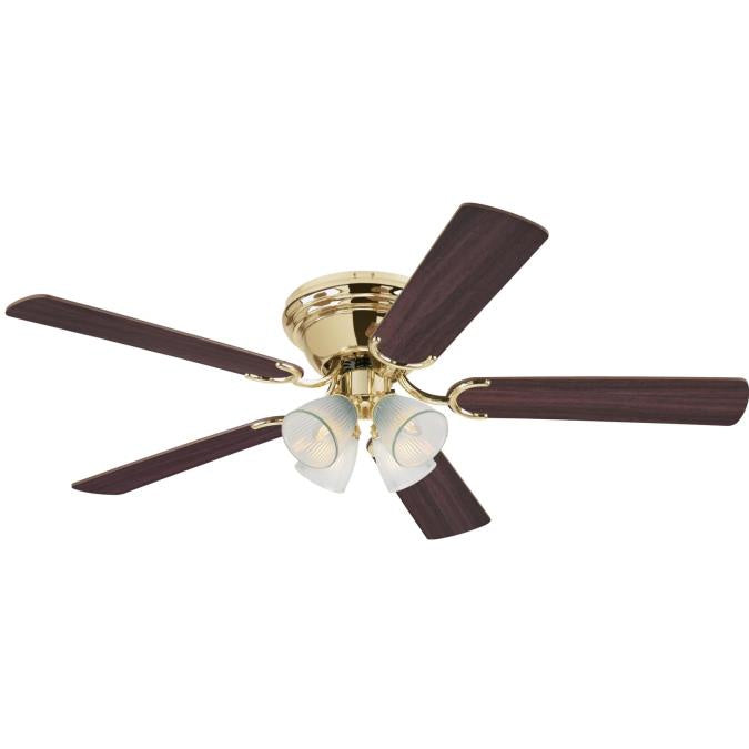 Westinghouse Contempra Iv 7232400 Ceiling Fan - Polished Brass, Walnut / Oak/