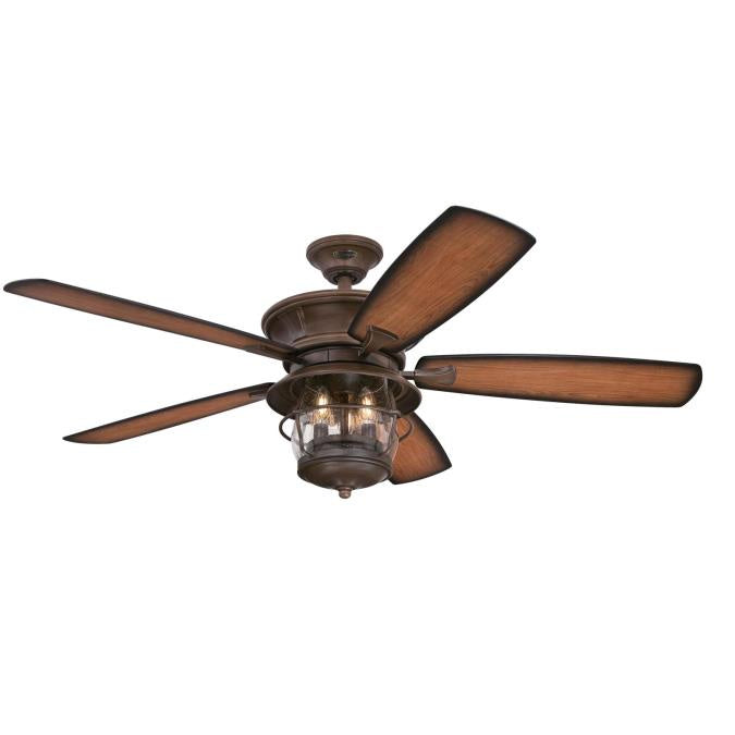 Westinghouse Brentford 7233400 Ceiling Fan - Aged Walnut, Shaded Dark Cherry / Walnut/