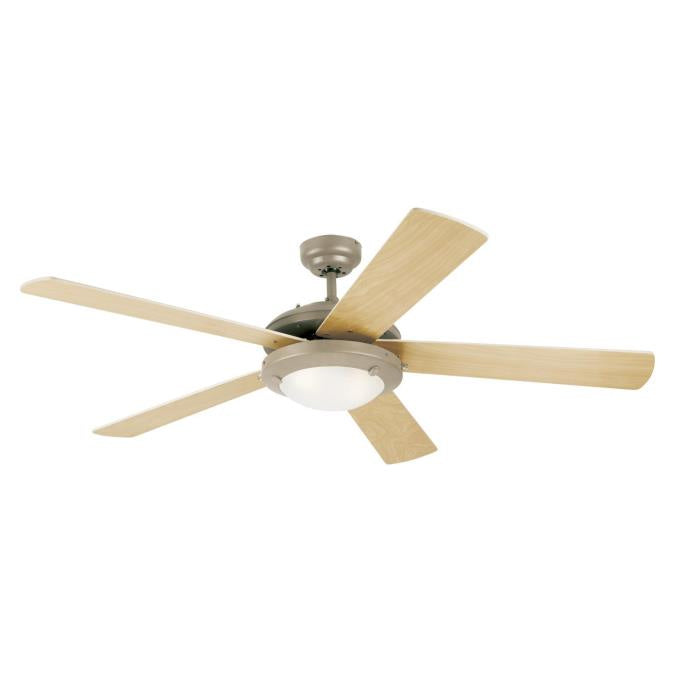 Westinghouse Comet 7234100 Ceiling Fan - Brushed Pewter, Light Maple / White/