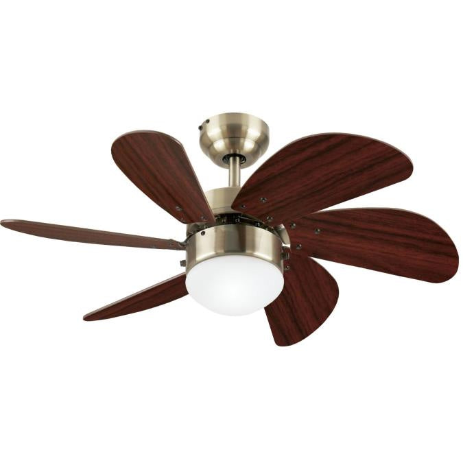 Westinghouse Turbo Swirl 7234700 Ceiling Fan - Antique Brass, Walnut/