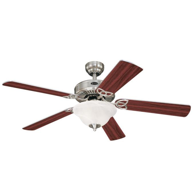 Westinghouse Vintage Ii 7234900 Ceiling Fan - Brushed Nickel, Rosewood / Light Maple/